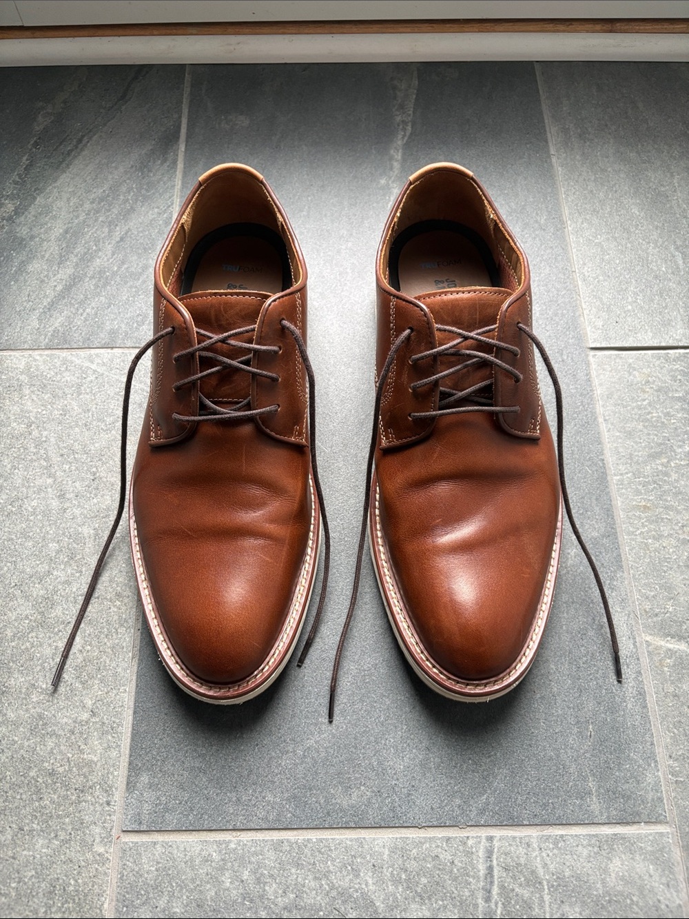 Johnston & Murphy Upton Plain Toe Tan Full Grain
